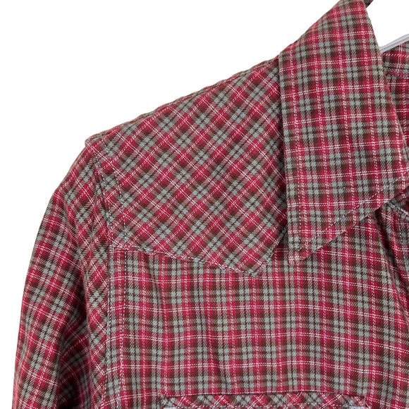 Civilianaire Snap Front Western Plaid Shirt Size Small - Picture 4 of 11